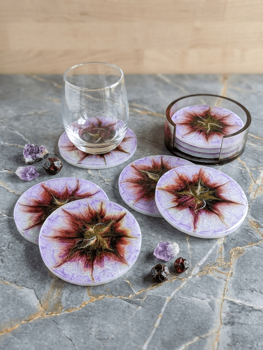 dessous de verre en résine